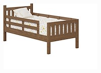 #42609: Bunk Bed - Twin over Twin - with Ladder shown --- Top Bed Shown --- Br Maple finished with Almond: FC-42000