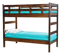 #42617: Bunk Bed - Twin over Twin - End upright as ladder shown --- Br Maple finished with Tavern: FC-10944