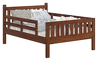 #42625: Bunk Bed - Full over Full - with Ladder shown --- Bottom Bed Shown, with Guardrail --- Oak finished with Earthtone: FC-40592