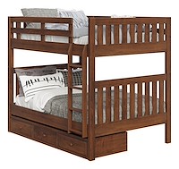 #42625: Bunk Bed - Full over Full - with Ladder shown with #42630: 3 Drawer Storage Unit 