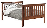 #42627: Bunk Bed - Twin over Full - with Ladder shown --- Bottom Bed Show --- Oak finished with Earthtone: FC-40592