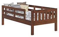 #42627: Bunk Bed - Twin over Full - with Ladder shown --- Top Bed Shown --- Oak finished with Earthtone: FC-40592