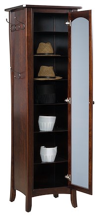 #42645: Hat Cabinet shown --- Shown open  --- Sap Cherry finished with Burnt Umber: FC-10748