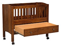 #42652: Solo Bassinet  -  with Drawer  - with Pad shown --- Shown open  --- finished with Michaels: OCS-113