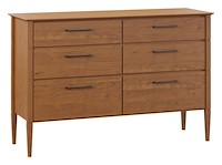 #43160: 58" Dresser shown --- Sap Cherry finished with Chestnut: FC-104