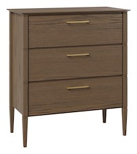 #43161: 3 Drawer Chest shown --- Oak finished with Carbon: FC-50240