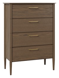 #43162: 4 Drawer Chest shown --- Oak finished with Carbon: FC-50240