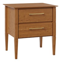 #43164: 2 Drawer Nightstand shown --- Sap Cherry finished with Chestnut: FC-104