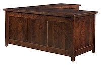 #43248: Corner Desk shown --- Back View Shown --- Rs Cherry finished with Asbury: OCS-117