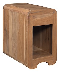 #43295: Chair Side Table - 1 Drawer shown --- Back View Shown --- Rs Hickory finished with Tundra: OCS-133
