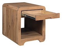 #43297: End Table - 1 Drawer shown --- Shown open --- Rs Hickory finished with Tundra: OCS-133