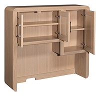 #43310: Hutch shown --- Shown open --- White Oak finished with Latte: OCS-138