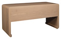 #43311: Writing Desk shown --- Back View Shown  --- White Oak finished with Latte: OCS-138