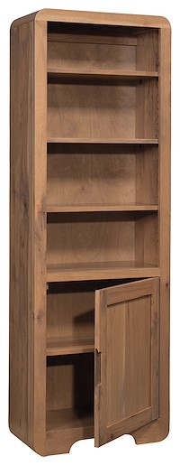 #43341: 24 Wide - Bottom Door - 72 Tall shown --- Shown partially open --- Rs Hickory finished with Tundra: OCS-133