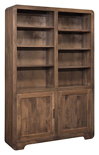 #43353: 48 Wide - Bottom Doors - 72 Tall shown --- Br Maple finished with Lite Cocoa: AMS-43747