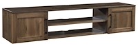 #43509: 72" Wide shown --- 1 adjustable wood shelf in center section; includes all mounting hardware --- Br Maple finished with Lite Brown: FC-32786