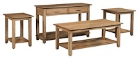 #43543: Occasional Table - Open shown --- Group picture --- Br Maple finished with Sandstone: FC-48015