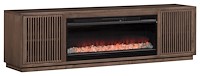 #43574: 80.75" Wide shown --- 1 Adjustable wood shelf behind each door --- Br Maple finished with American Antique: D22N11671