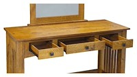 #43677: Jewelry Dressing Table with Mirror - 50" Wide shown --- Detail View Shown --- Rs QSWO finished with Michaels: OCS-113