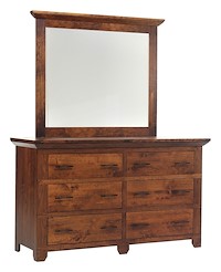 #6639: Dresser Mirror shown with #6638: 66" Dresser  --- Rs Cherry finished with Michaels: OCS-113