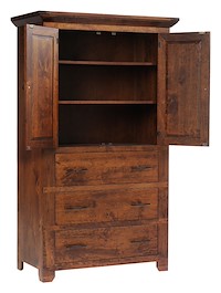 #6645: Armoire shown --- Shown open  --- Rs Cherry finished with Michaels: OCS-113