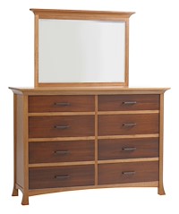 #8227: Mirror shown with #8226: High Dresser  --- Shown in premium mixed wood